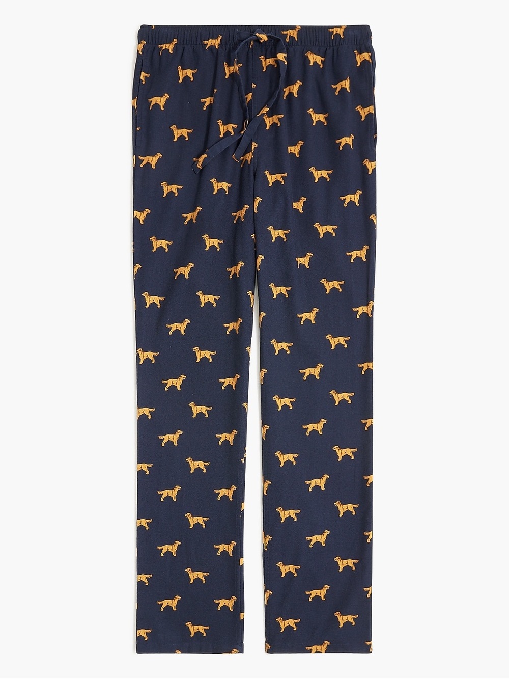 NWT J.Crew Factory Dog Print Cotton Pajama Lounge Pants Navy Blue M